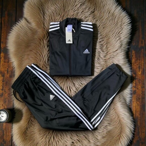 2 PC XL ADIDAS matching two piece tracksuit jacket and pants bundle Womens set - Picture 2 of 7